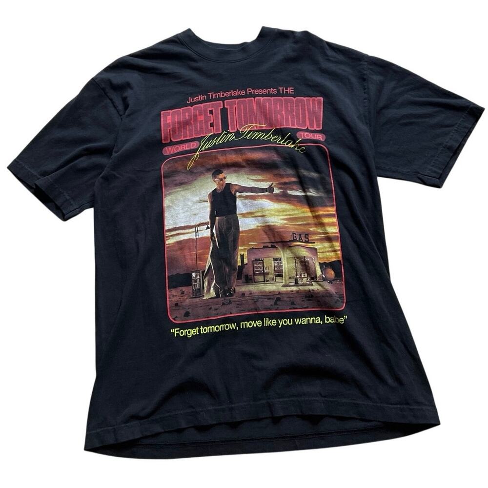 Justin Timberlake Forget Tomorrow World Tour 2024 Large Concert Band T-Shirt